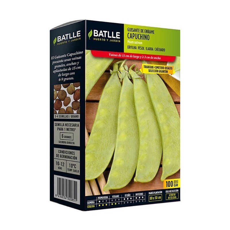 TIRABEQUES CAPUCHINO-GIGANTON 100 GRS. TIRABEQUES CAPUCHINO-GIGANTON 100 GRS.