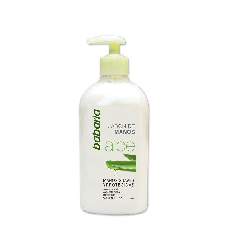 BABARIA JABON ALOE VERA CON DOSIFICADOR 500 ML.