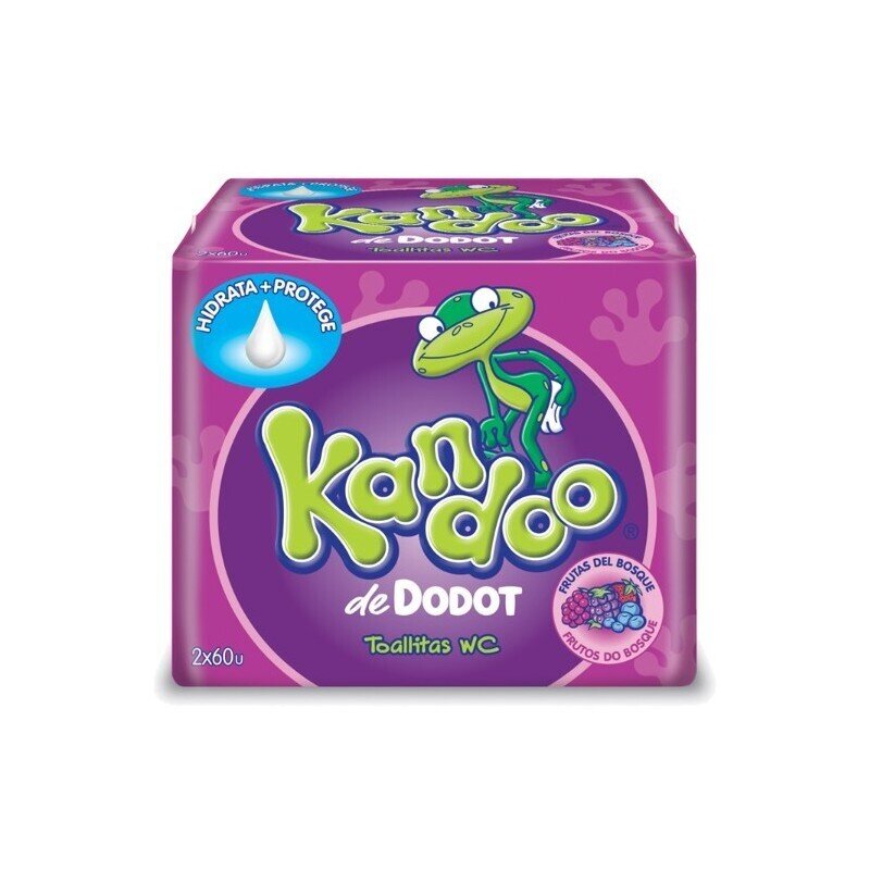 kandoo toallitas wc recambio 120 uds. frutas del bosque
