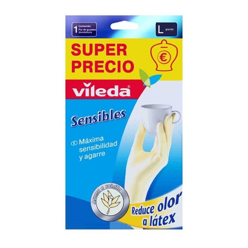 GUANTES SENSIBLES VILEDA TALLA L