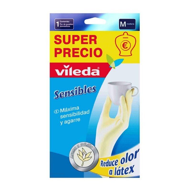 GUANTES SENSIBLES VILEDA TALLA M
