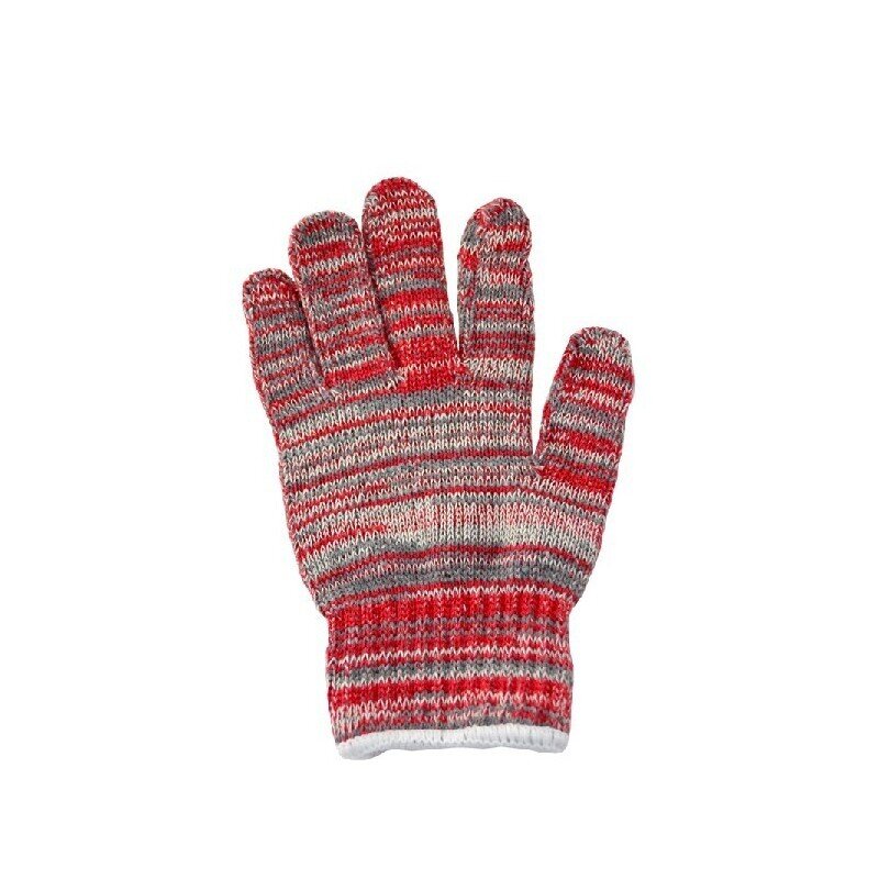 GUANTE TRABAJO PUNTO ROJO GRIS REF 01067