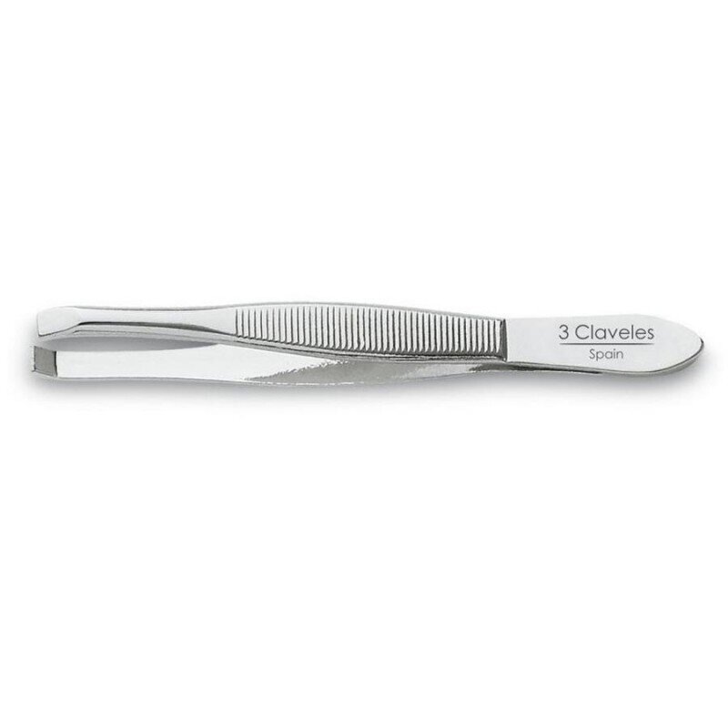 PINZA DEPILAR ESTRECHA 3 CLAVELES 8CM NIQUEL12230