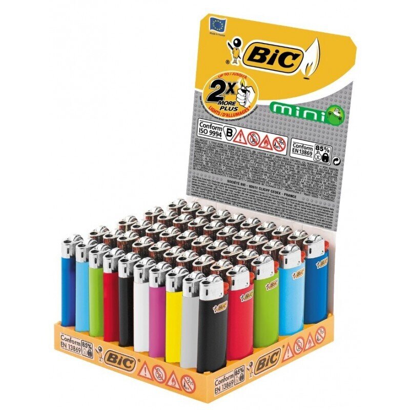 BIC EXPOS.MECHERO MINI CLASICOS 50 UNID