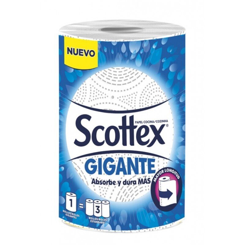 SCOTTEX PAPEL COCINA GIGANTE 1 ROLLO igual a 3