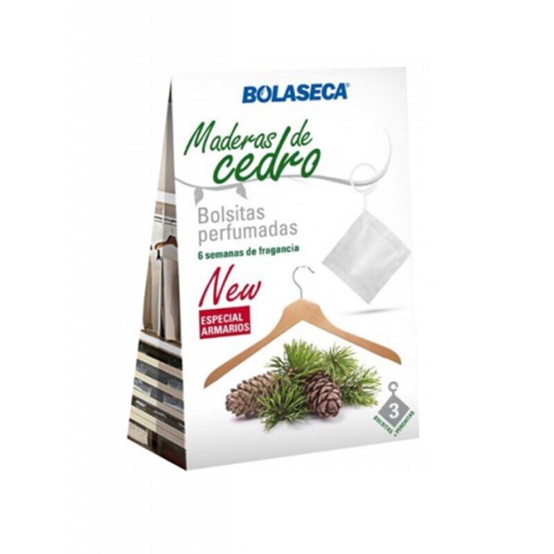 BOLASECA BOLSITAS PERFUMADAS 3 x 10 GR CEDRO