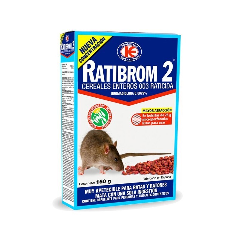 RATIBROM-2 RATICIDA 150 GRS. CEREAL