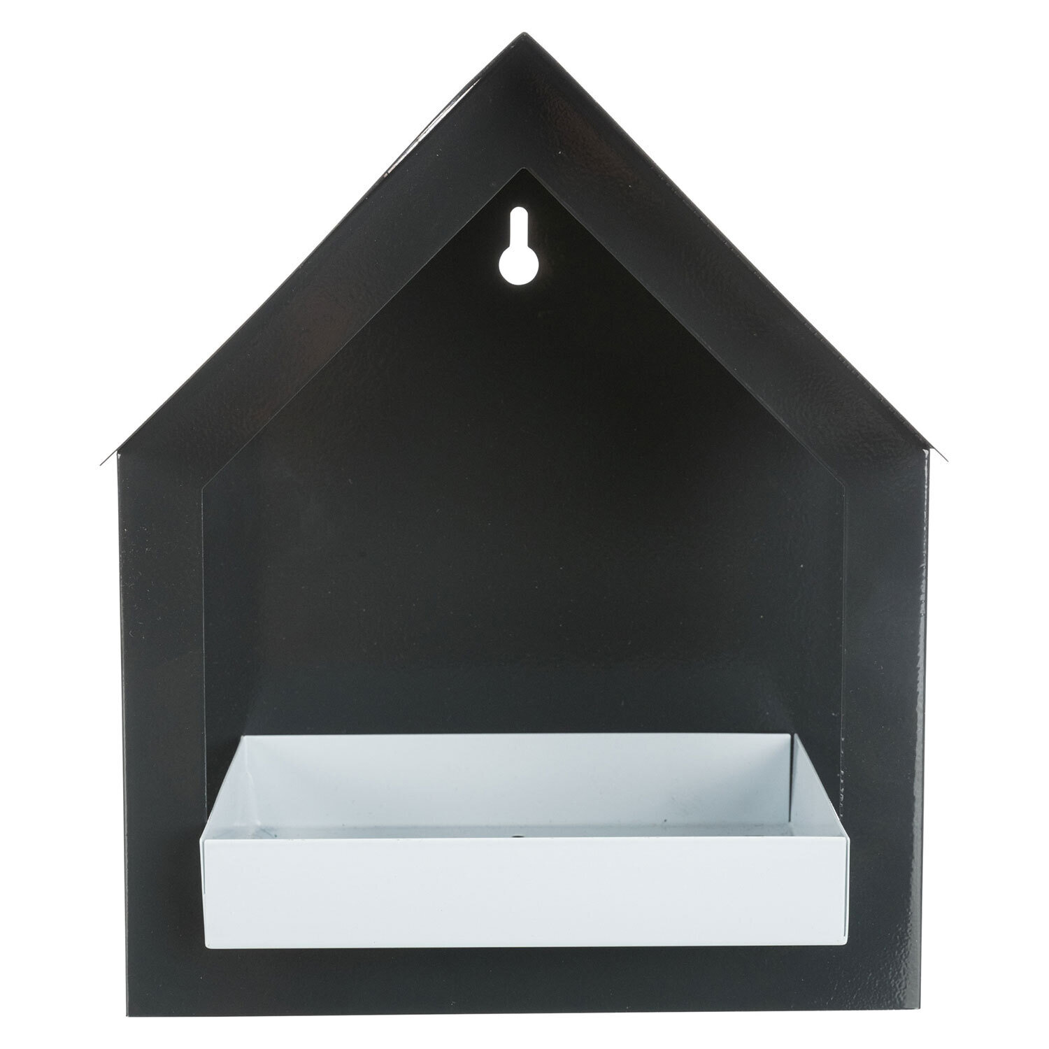 Comedero P�jaros para sujeci�n a la pared, 400 ml/19 � 23 � 10 cm, antracita/blanco