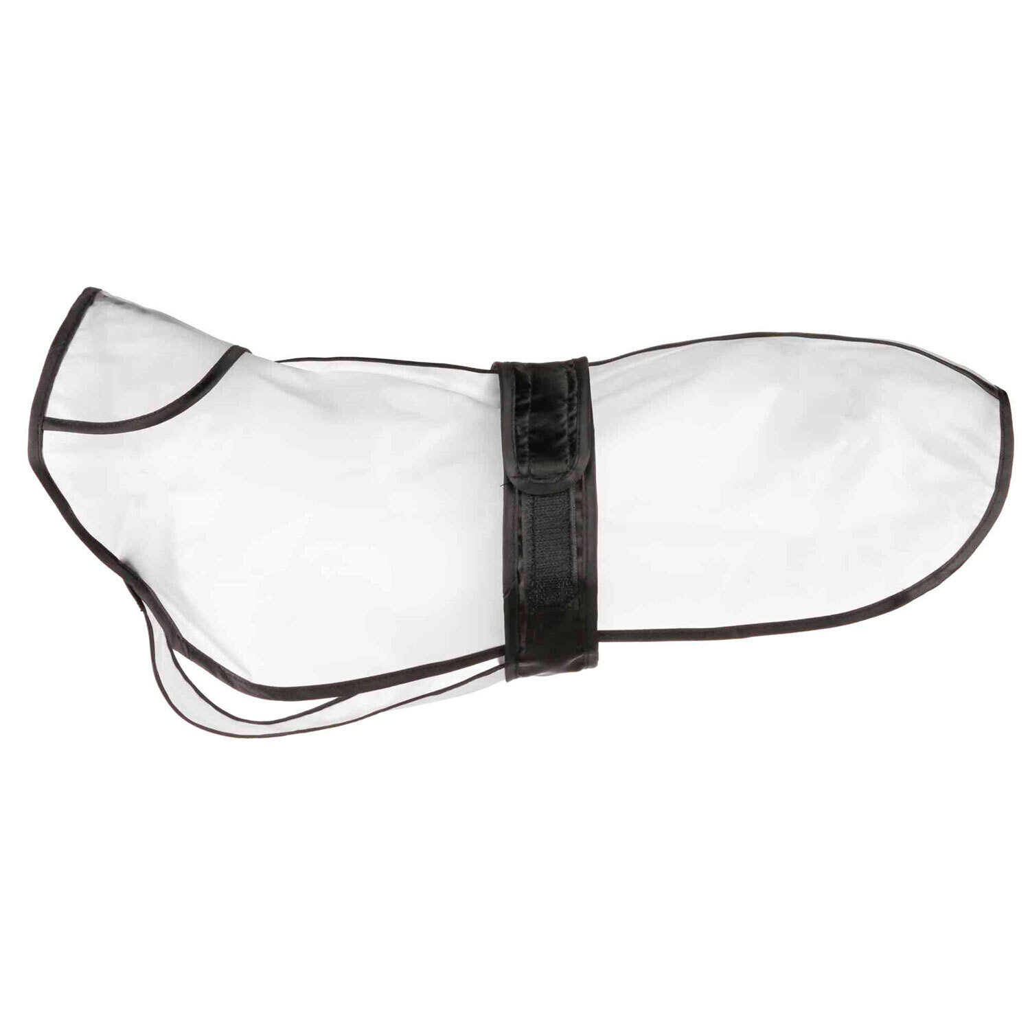 Impermeable Tarbes, PVC, XS, 30 cm, Transparente-borde Negro