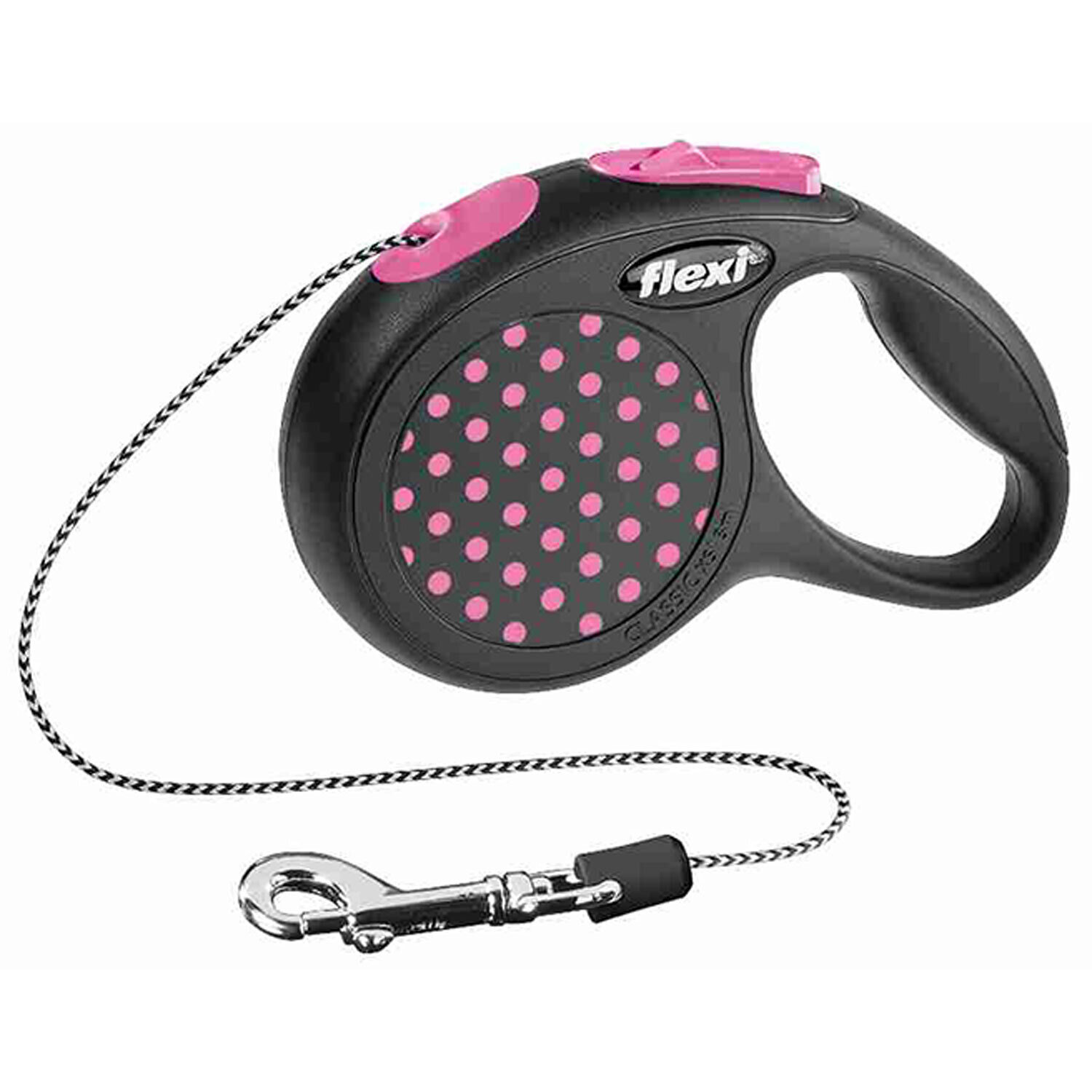 flexi DESIGN, Cuerda enrollable, XS, 3 m, Rosa