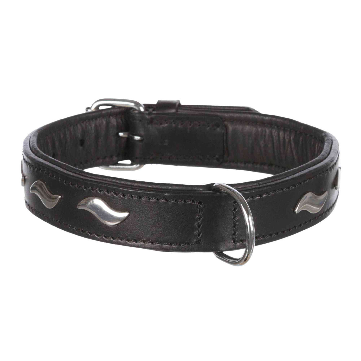 Collar Active Remaches, M-L, 42-48 cm/25 mm, Negro
