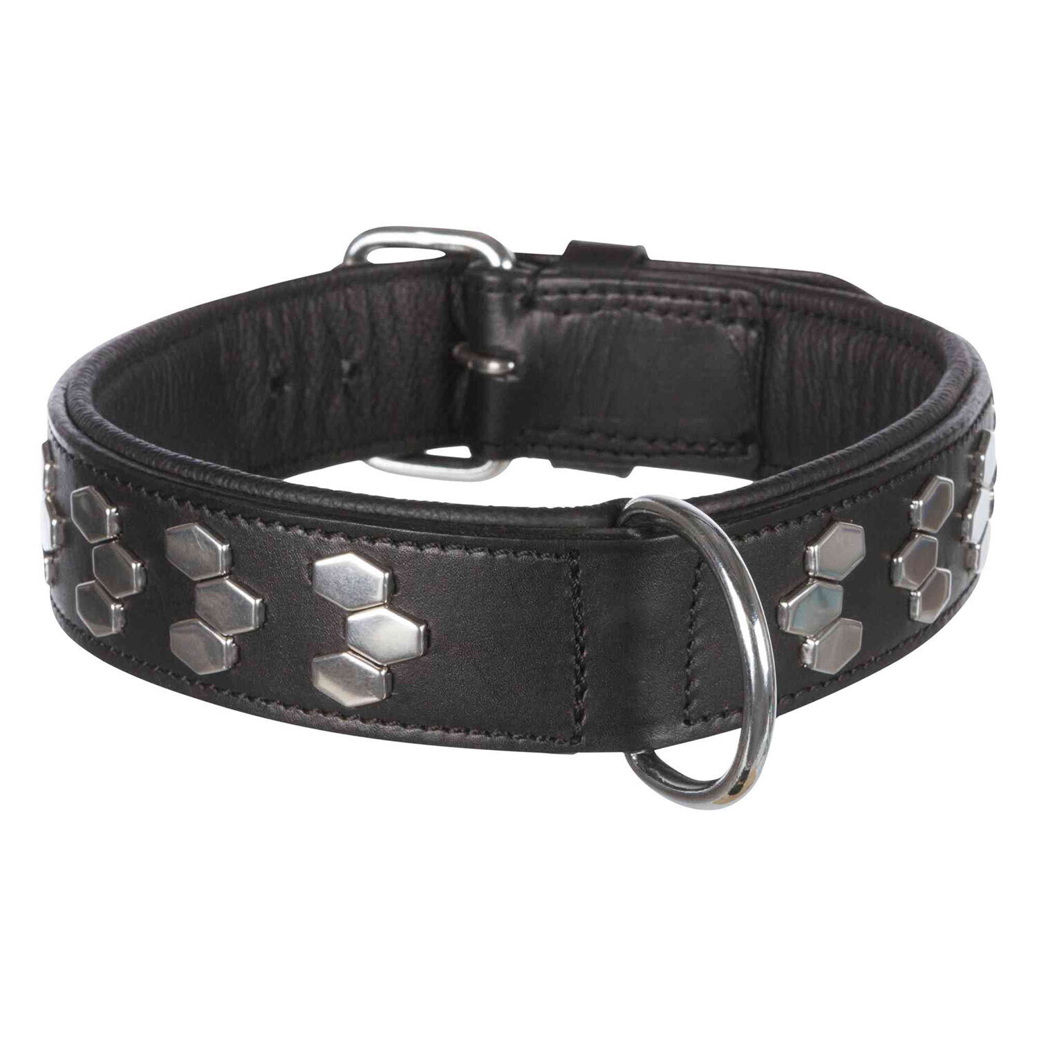 Collar Active Remaches, L-XL, 55-65 cm/40 mm, Negro