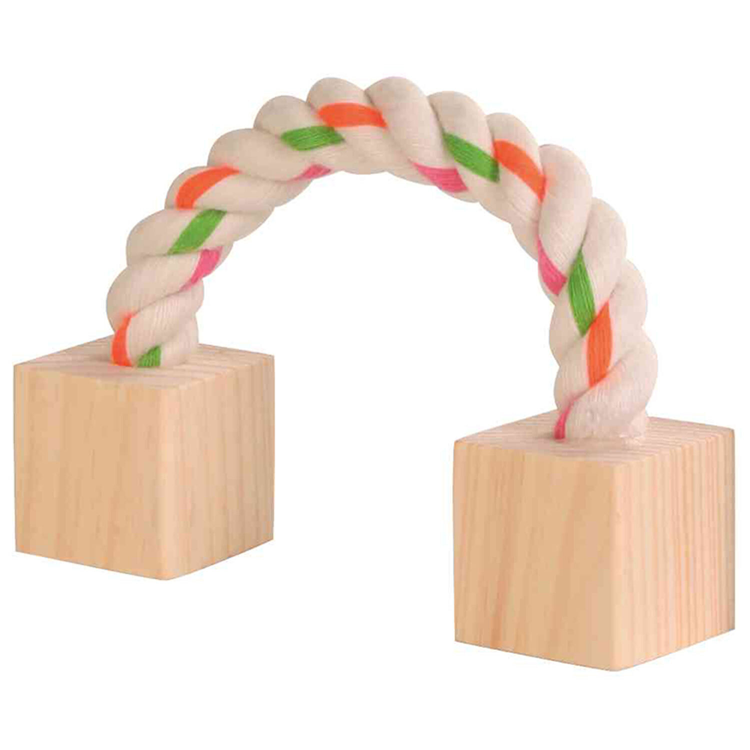 Cuerda de Juego con Tacos Madera Roedores, 20 cm Cuerda de Juego con Tacos Madera Roedores, 20 cm
