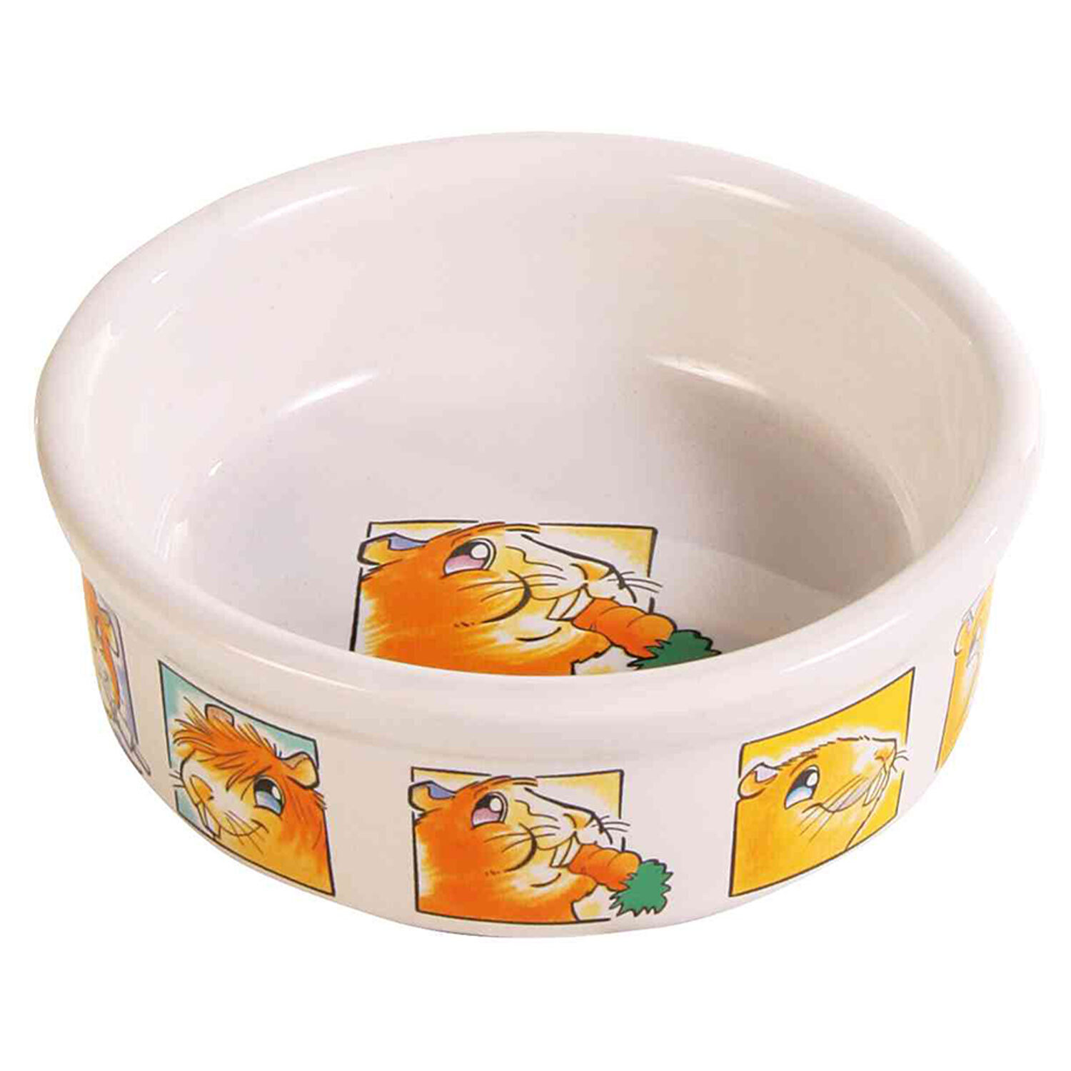 Comedero Cer�mica Motivos cobayas, 240 ml, �11 cm, Blanco