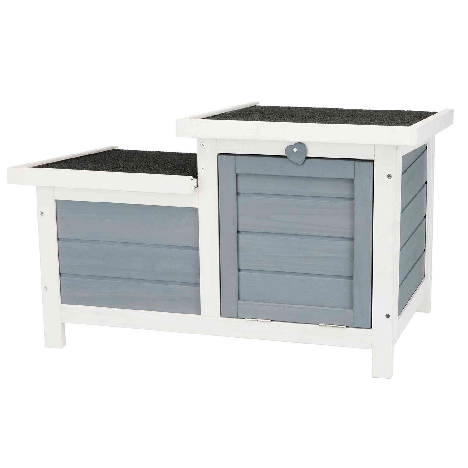 Caseta Natura, Doble, 70 � 43 � 45 cm, Blanco-Gris