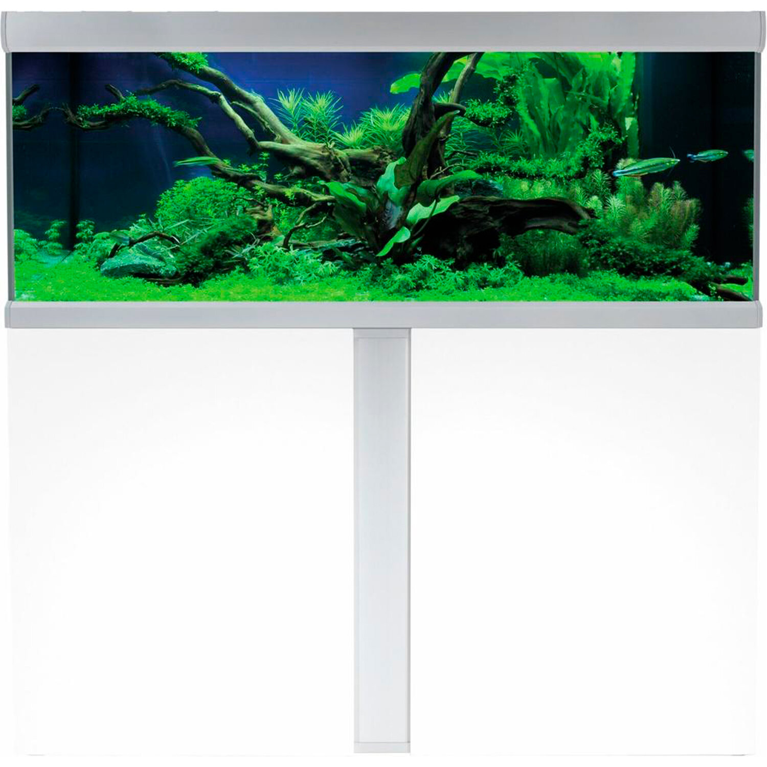 Acuario FUSION 130 x 50 x 54 cm, 325 l, Plata-Blanco