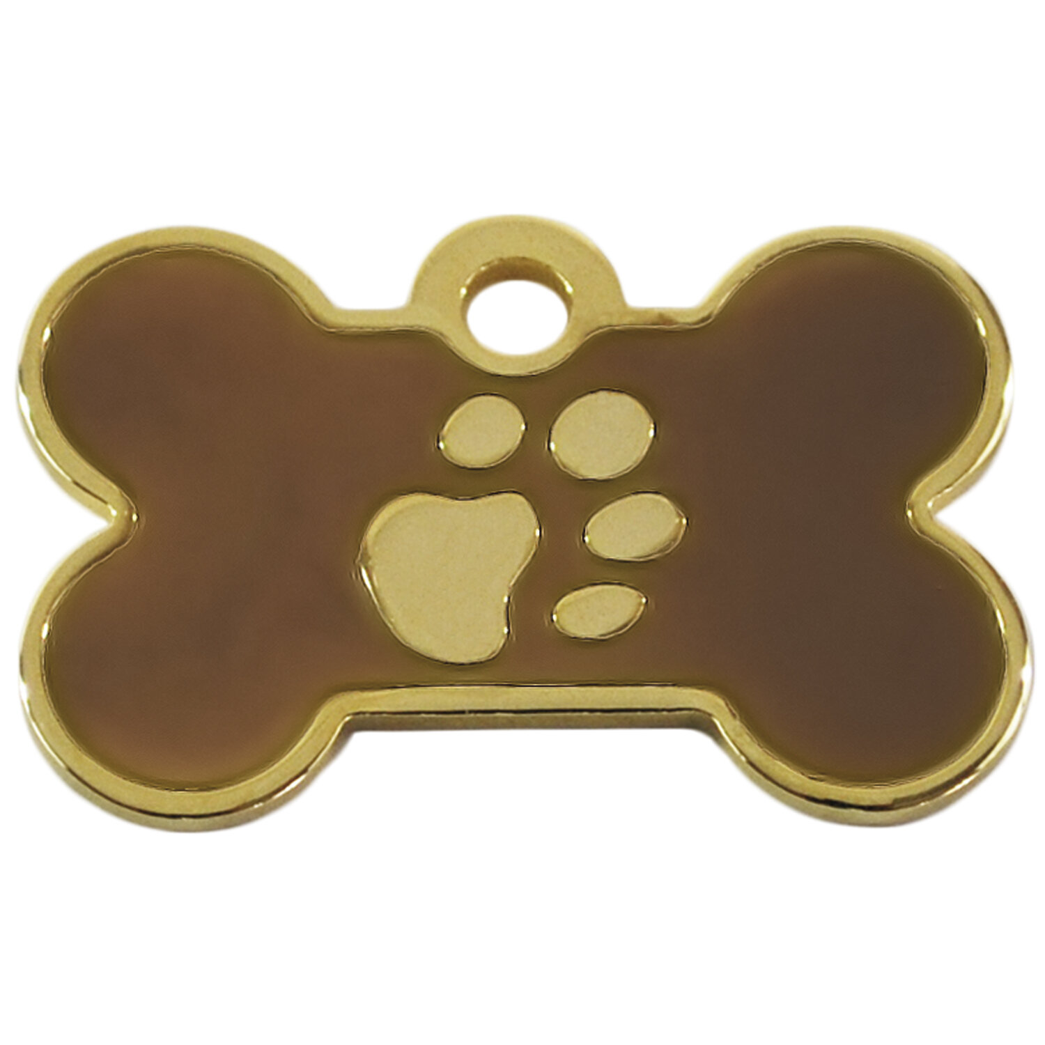 Placa IMARC Hueso Peque�o, 3 x 2 cm, Lat�n, Marr�n/ba�o Oro 24 K. Si quiere a�adir grabaci�n a�ada el art�culo H166200, indique el nombre a grabar en el campo de observaciones de su pedido.