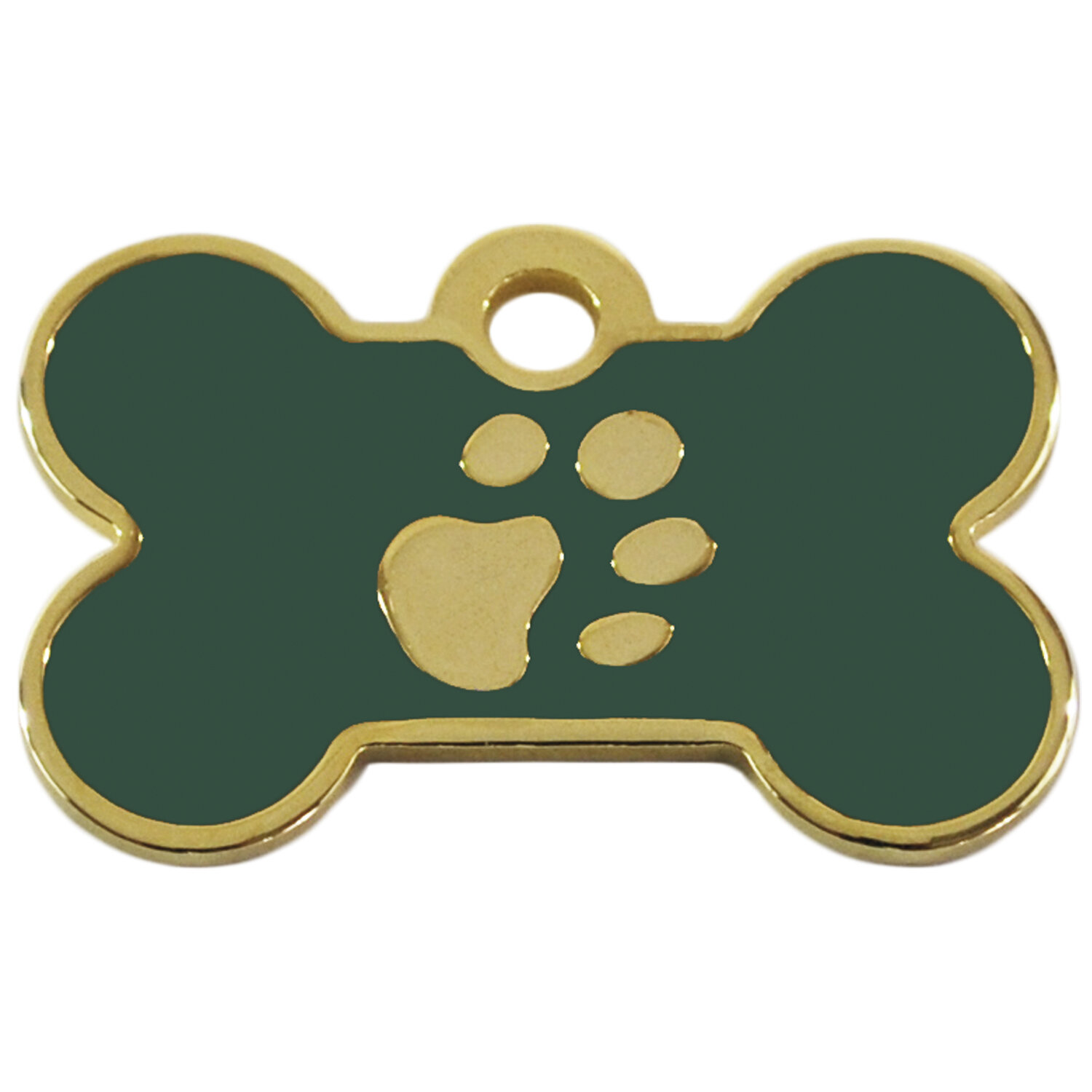 Placa IMARC Hueso Peque�o, 3 x 2 cm, Lat�n, Verde/ba�o Oro 24 K. Si quiere a�adir grabaci�n a�ada el art�culo H166200, indique el nombre a grabar en el campo de observaciones de su pedido.