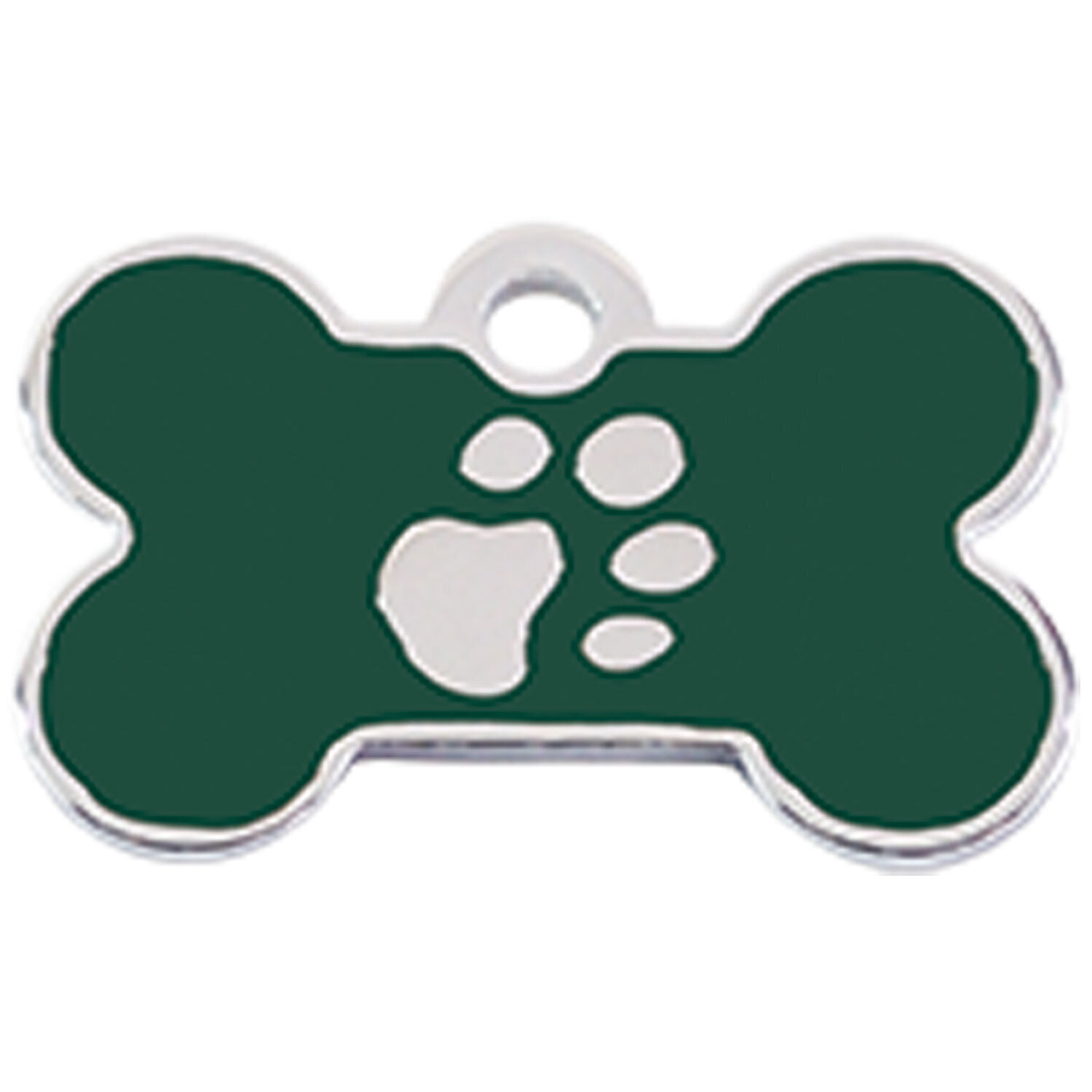 Placa IMARC Hueso Peque�o, 3 x 2 cm, Lat�n, Verde/ba�o Plata H925, Si quiere a�adir grabaci�n a�ada el art�culo H166200, indique el nombre a grabar en el campo de observaciones de su pedido. Se pueden a�adir hasta 2 grabaciones por placa.