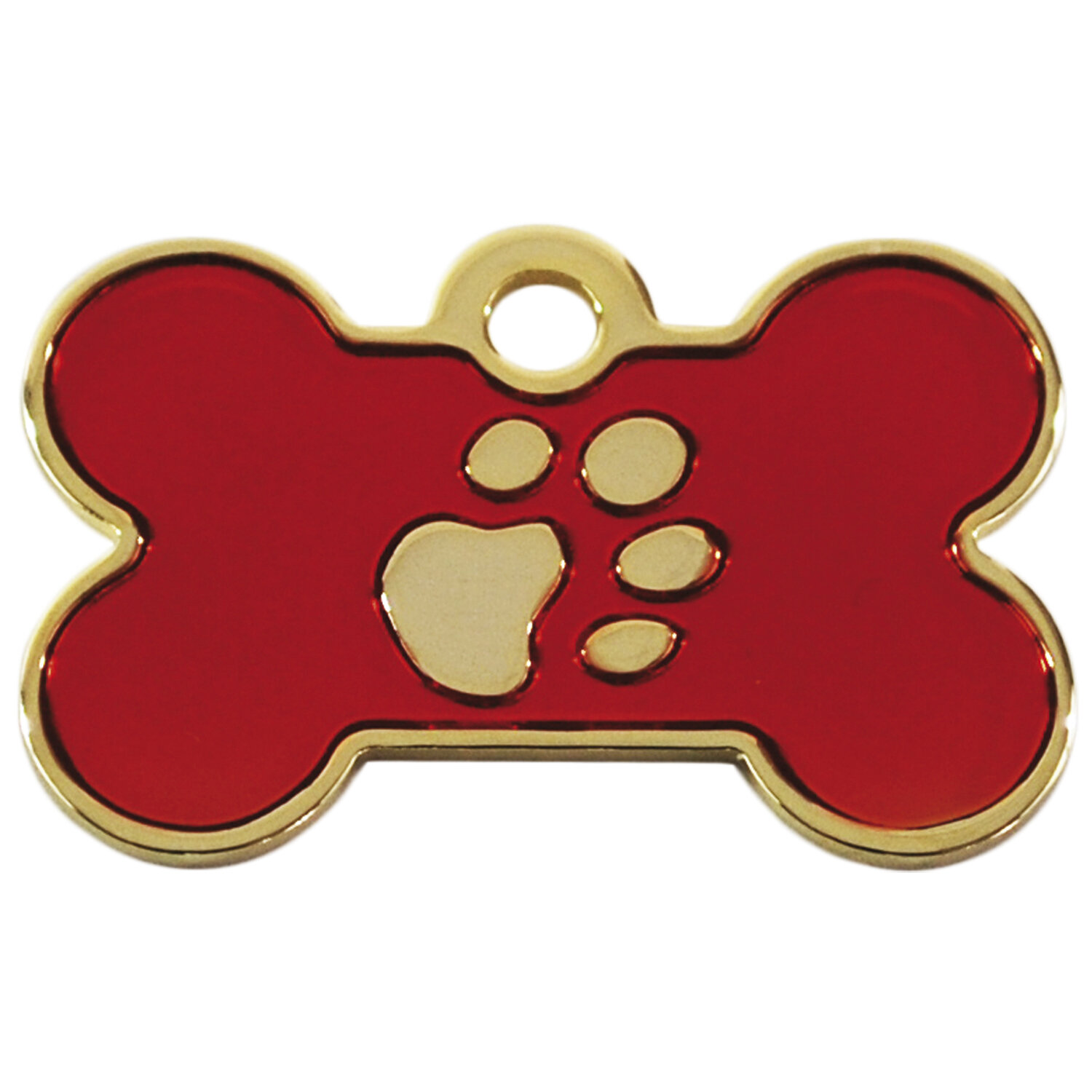 Placa IMARC Hueso Peque�o, 3 x 2 cm, Lat�n, Rojo/ba�o Oro 24 K. Si quiere a�adir grabaci�n a�ada el art�culo H166200, indique el nombre a grabar en el campo de observaciones de su pedido.