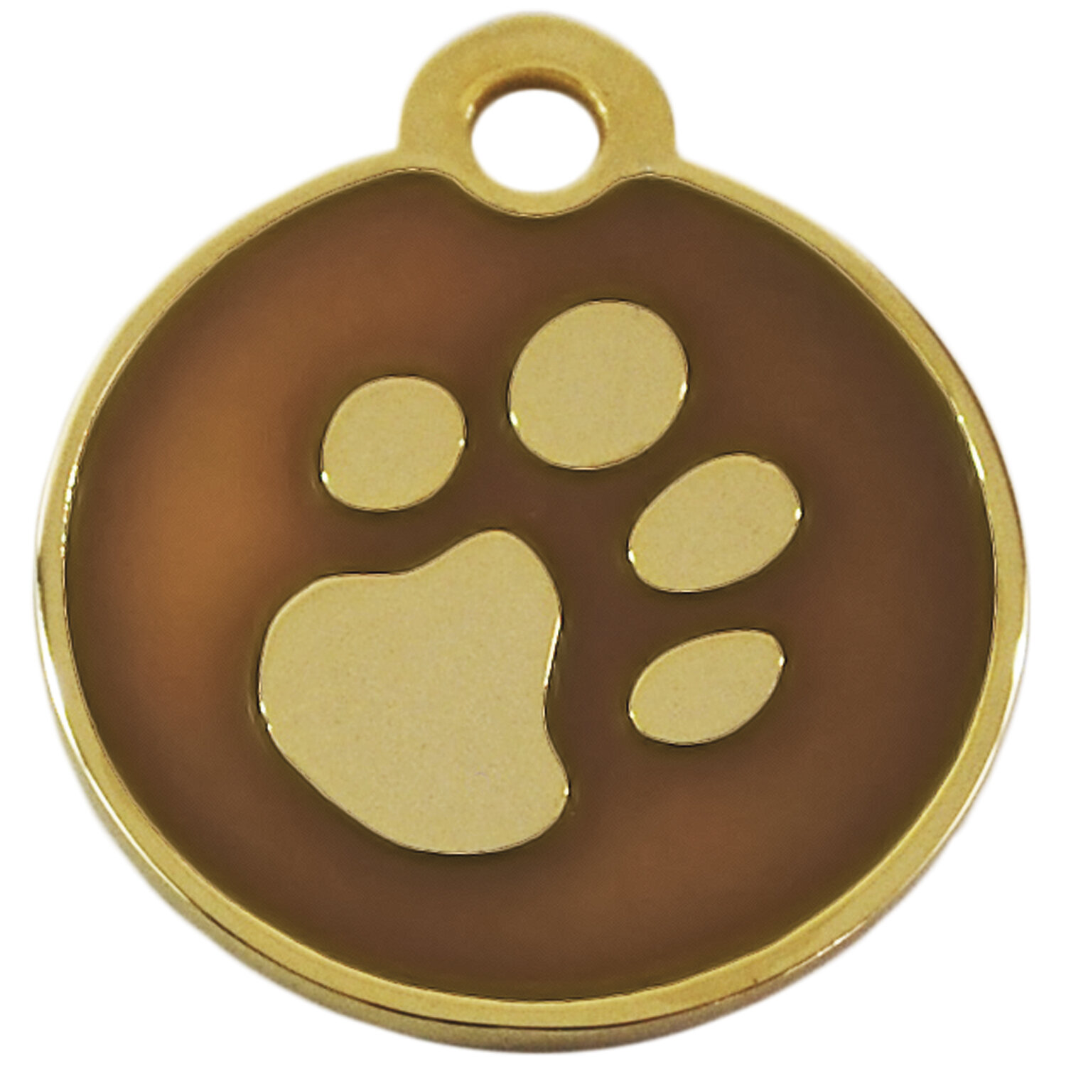 Placa IMARC C�rculo Peque�o, � 2 cm, Lat�n, Marr�n/ba�o Oro 24 K. Si quiere a�adir grabaci�n a�ada el art�culo H166200, indique el nombre a grabar en el campo de observaciones de su pedido.