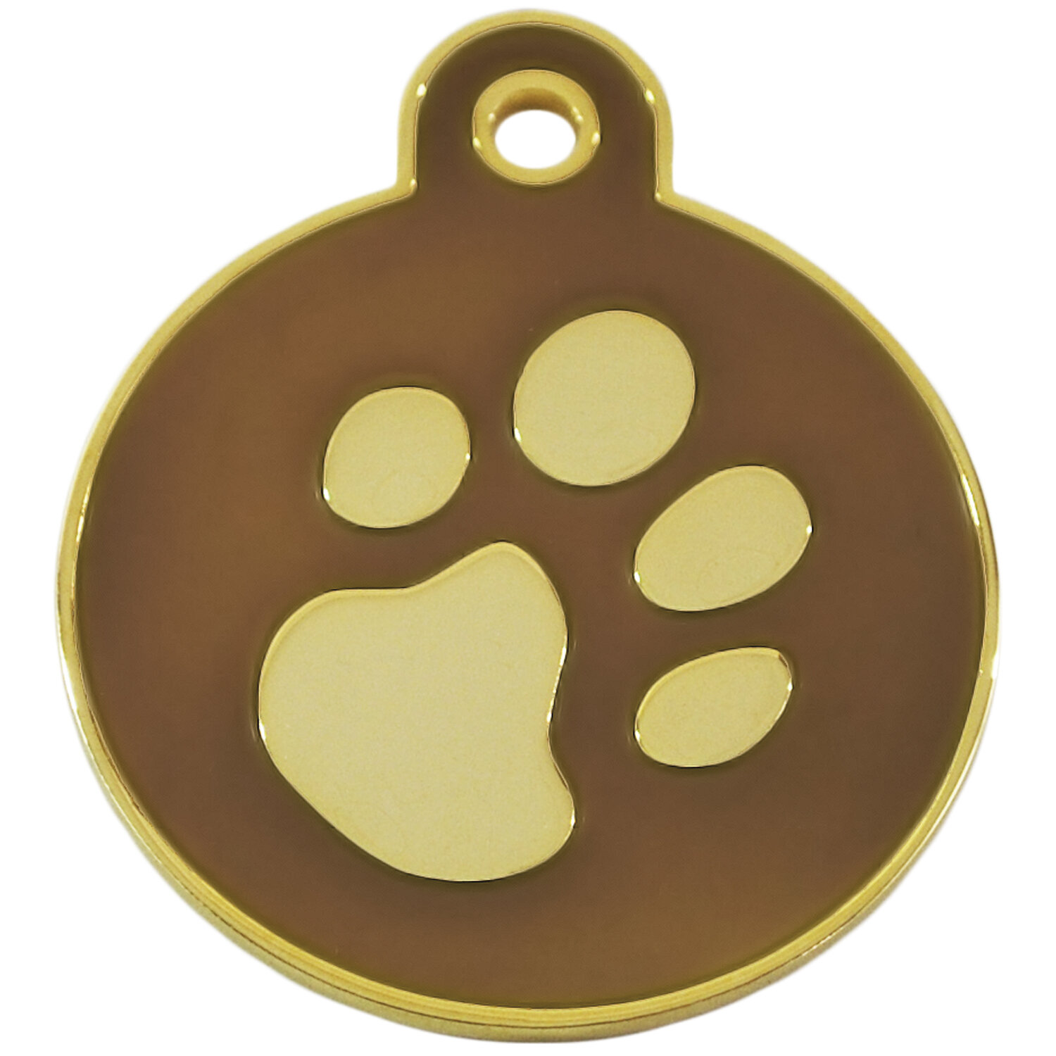 Placa IMARC C�rculo Grande, � 3 cm, Lat�n, Marron/ba�o Oro 24 K. Si quiere a�adir grabaci�n a�ada el art�culo H166200, indique el nombre a grabar en el campo de observaciones de su pedido.