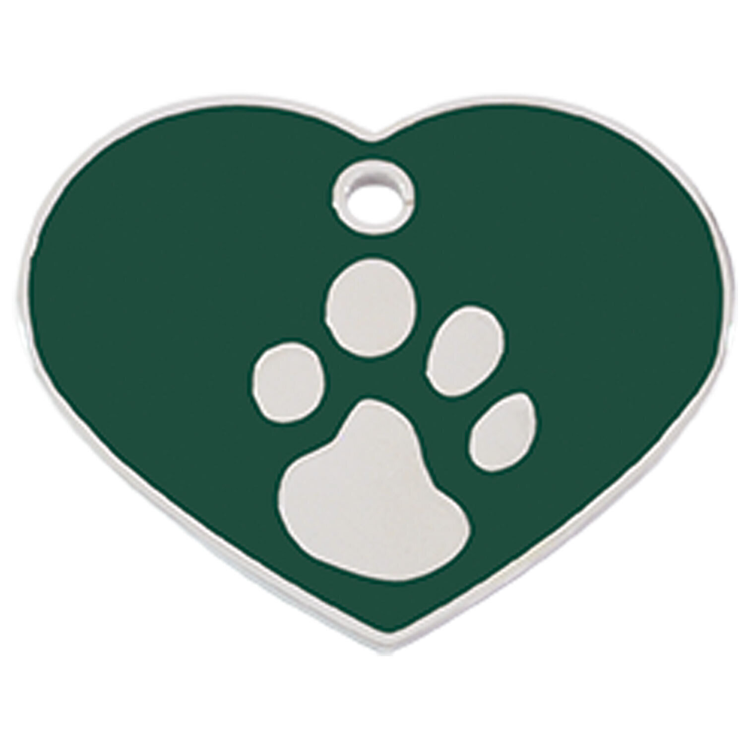 Placa IMARC Coraz�n Grande, 4 x 3 cm, Lat�n, Verde/ba�o Plata H925, Si quiere a�adir grabaci�n a�ada el art�culo H166200, indique el nombre a grabar en el campo de observaciones de su pedido. Se pueden a�adir hasta 2 grabaciones por placa.