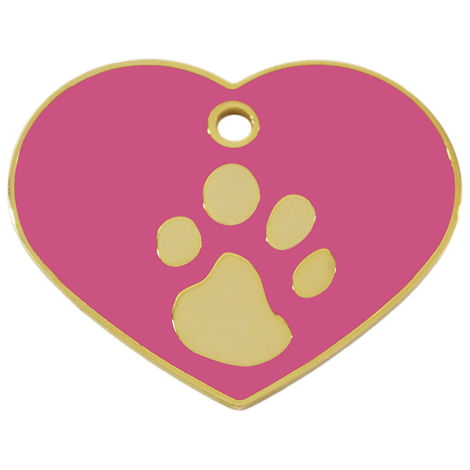 Placa IMARC Coraz�n Grande, 4 x 3 cm, Lat�n, Rosa/ba�o Oro 24 K. Si quiere a�adir grabaci�n a�ada el art�culo H166200, indique el nombre a grabar en el campo de observaciones de su pedido.