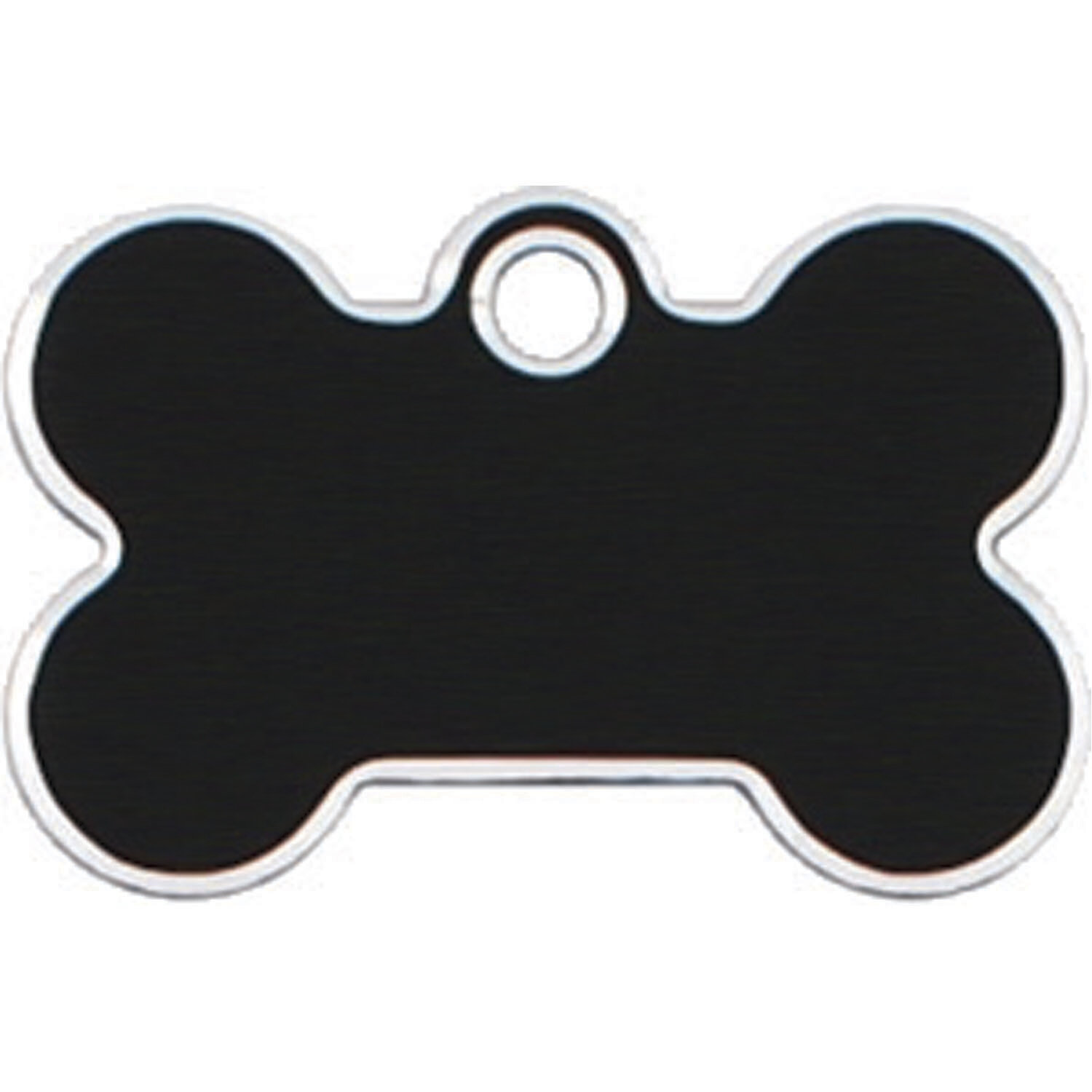 Placa IMARC Hi Line Hueso Peque�o, 3 x 2 cm, Aluminio, Negro. Si quiere a�adir grabaci�n a�ada el art�culo H166200, indique el nombre a grabar en el campo de observaciones de su pedido. Se pueden a�adir hasta 2 grabaciones por placa.