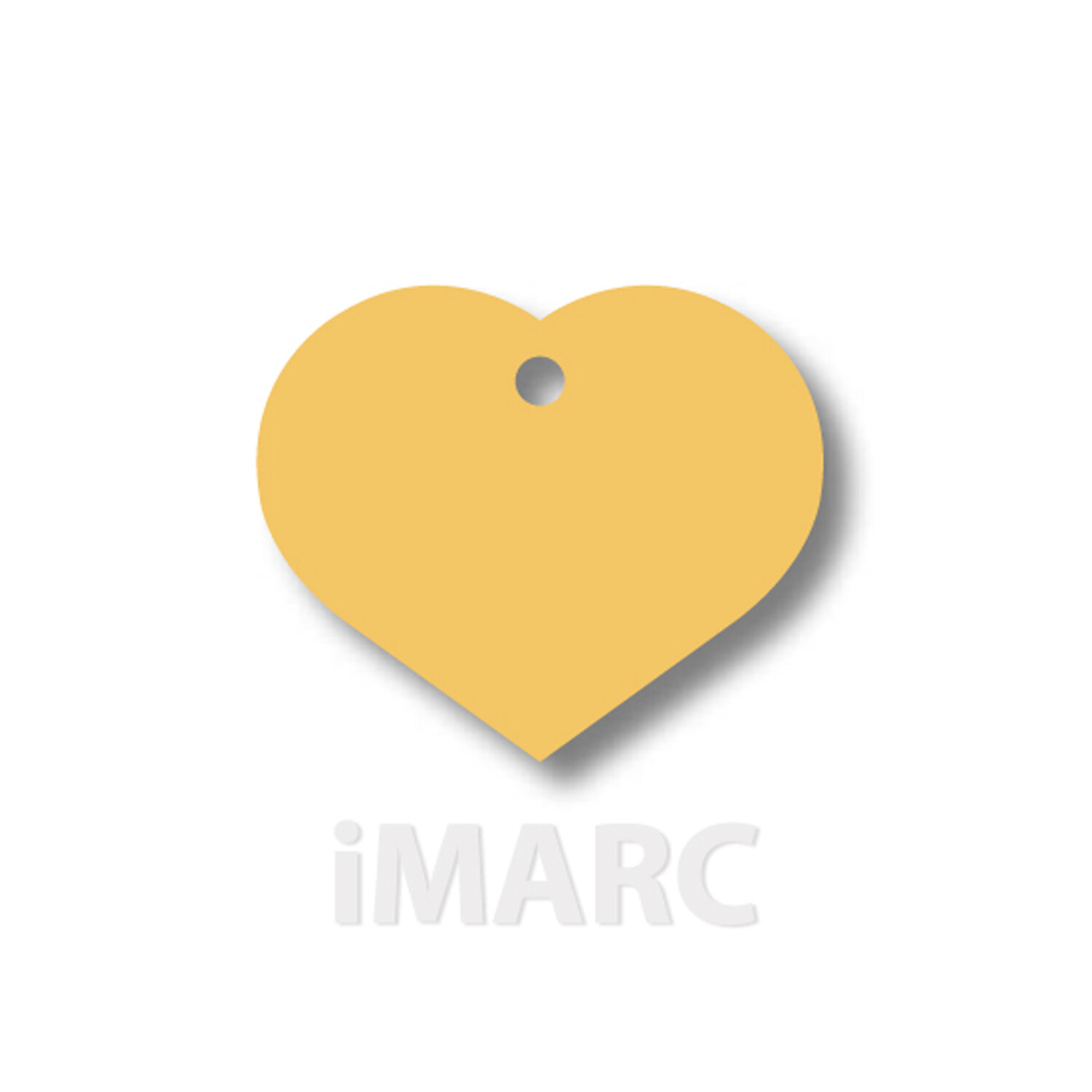 Placa IMARC Coraz�n Grande, 4 x 3 cm, Lat�n 100%. Si quiere a�adir grabaci�n a�ada el art�culo H166200, indique el nombre a grabar en el campo de observaciones de su pedido. Se pueden a�adir hasta 2 grabaciones por placa.