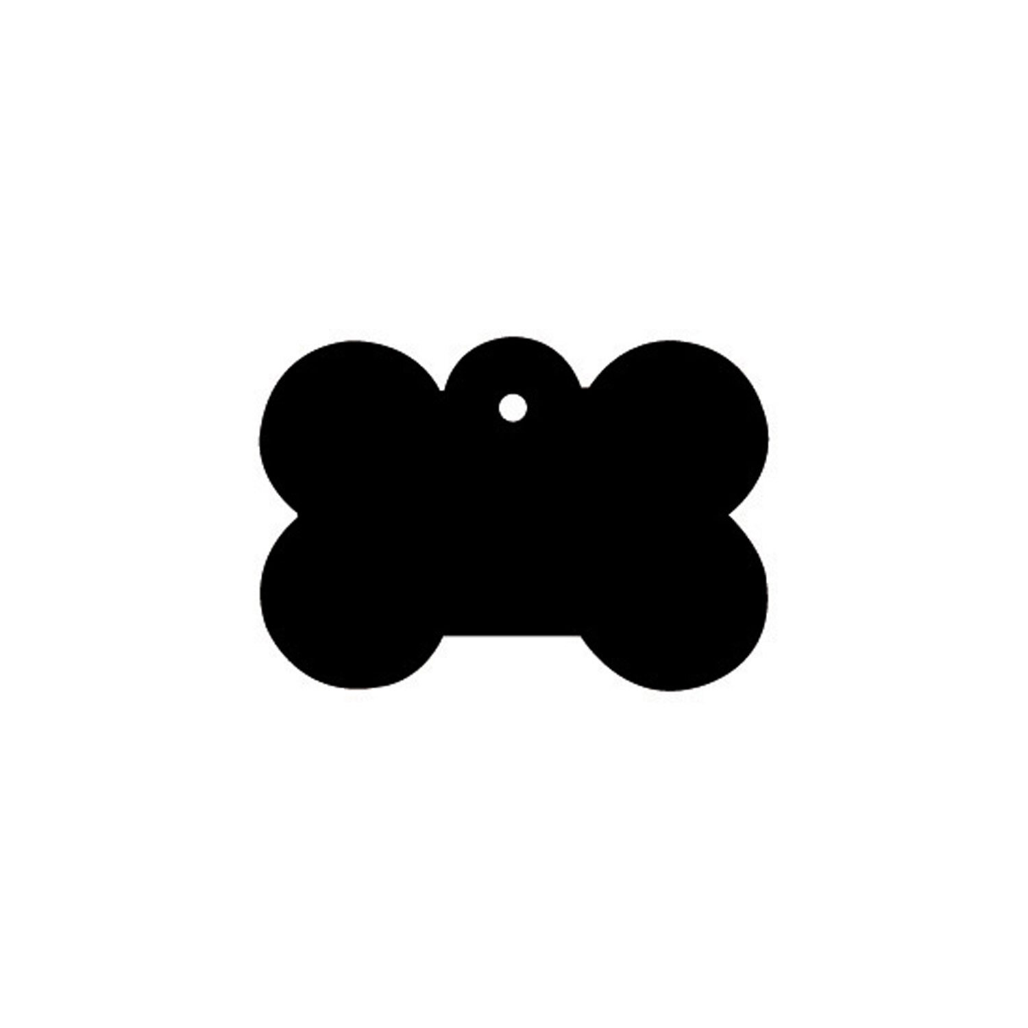 Placa IMARC Hueso Grande, 4 x 2 cm, Aluminio, Negro, Si quiere a�adir grabaci�n a�ada el art�culo H166200, indique el nombre a grabar en el campo de observaciones de su pedido. Se pueden a�adir hasta 2 grabaciones por placa.