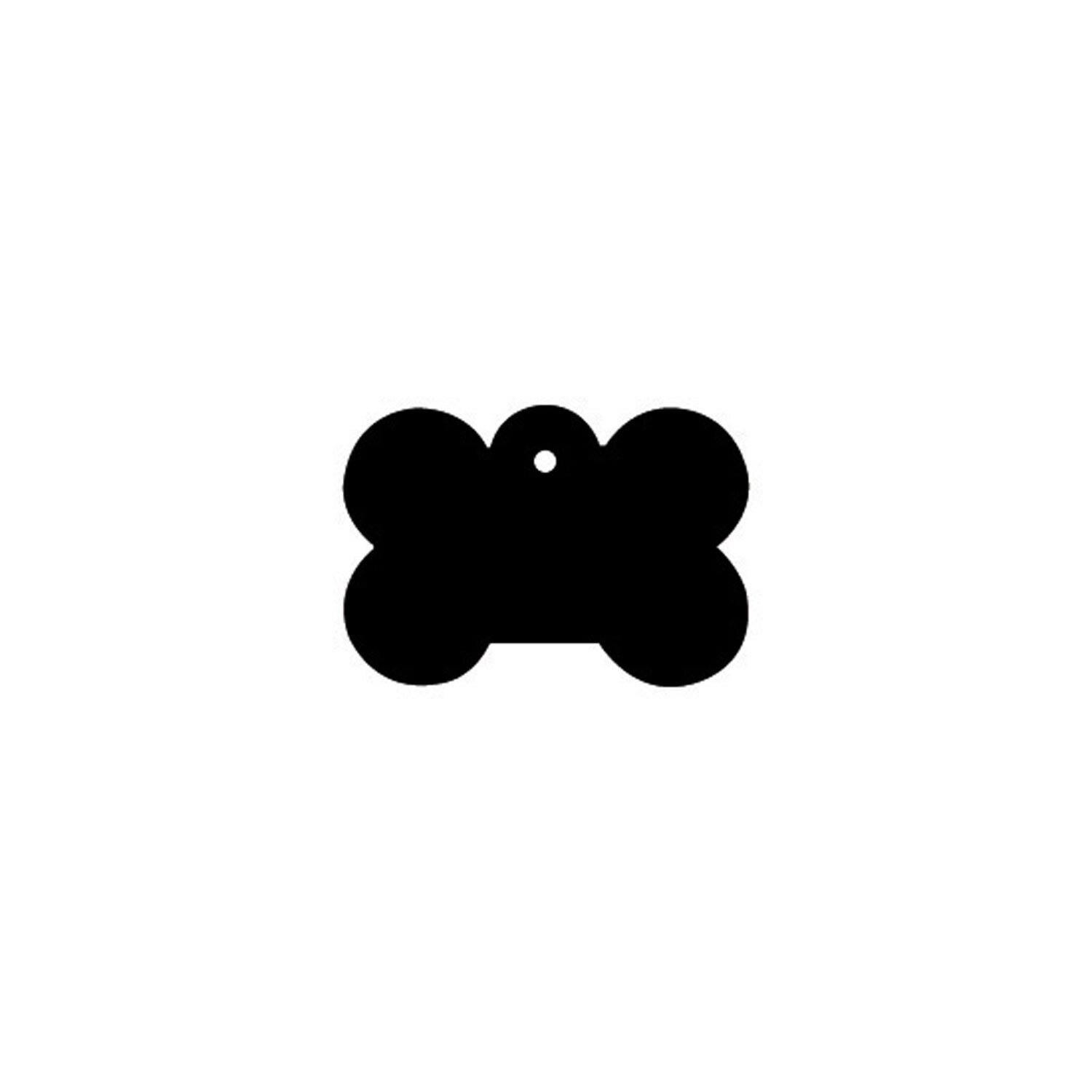 Placa IMARC Hueso Peque�o, 3 x 2 cm, Aluminio, Negro, Si quiere a�adir grabaci�n a�ada el art�culo H166200, indique el nombre a grabar en el campo de observaciones de su pedido. Se pueden a�adir hasta 2 grabaciones por placa.