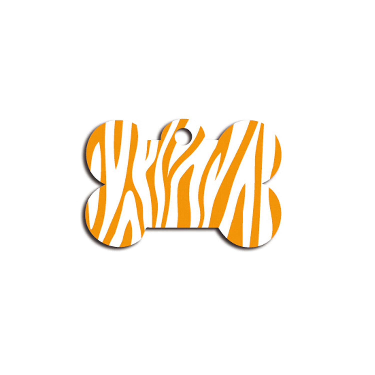 Placa IMARC Hueso Grande, 4 x 2 cm, Aluminio, Cebra Naranja. Si quiere a�adir grabaci�n a�ada el art�culo H166200, indique el nombre a grabar en el campo de observaciones de su pedido.