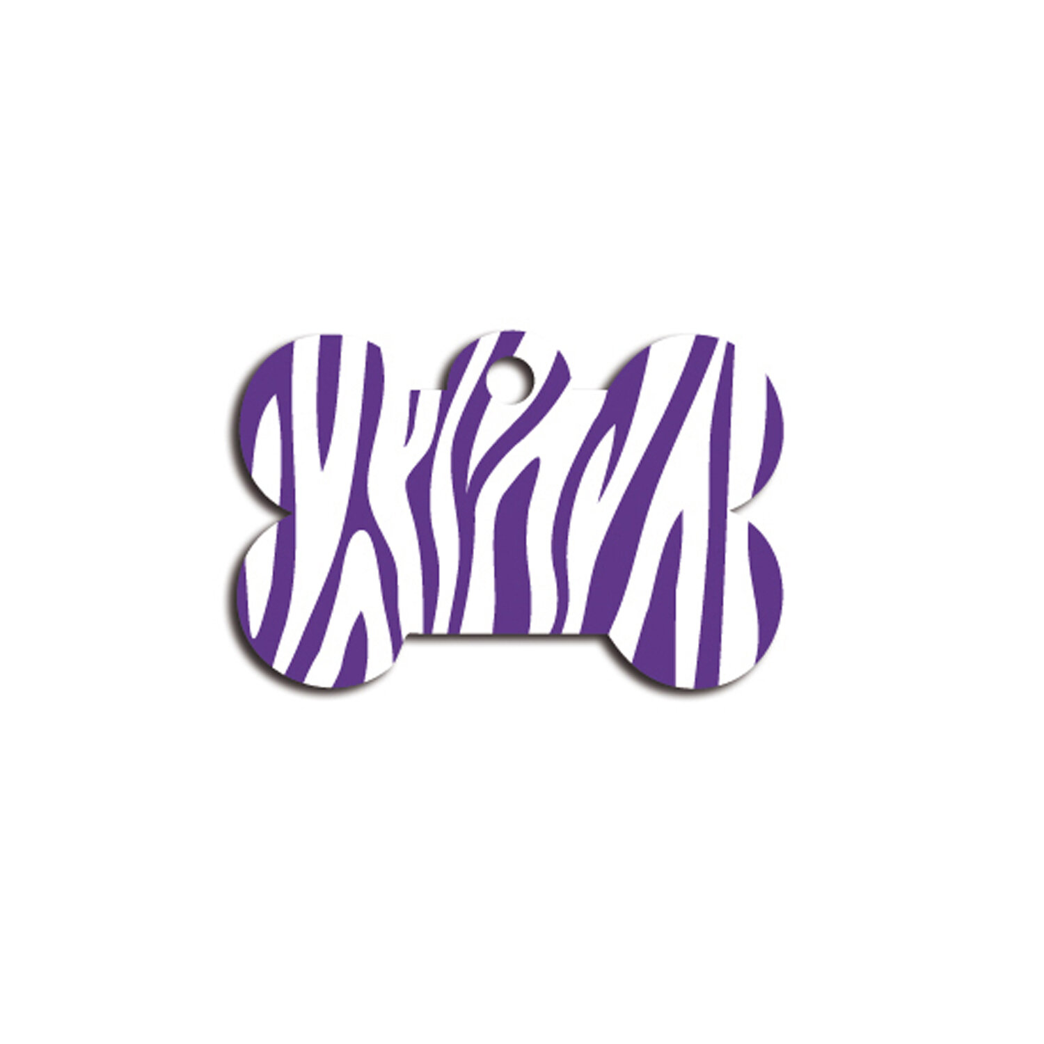 Placa IMARC Hueso Grande, 4 x 2 cm, Aluminio, Cebra Lila. Si quiere a�adir grabaci�n a�ada el art�culo H166200, indique el nombre a grabar en el campo de observaciones de su pedido.