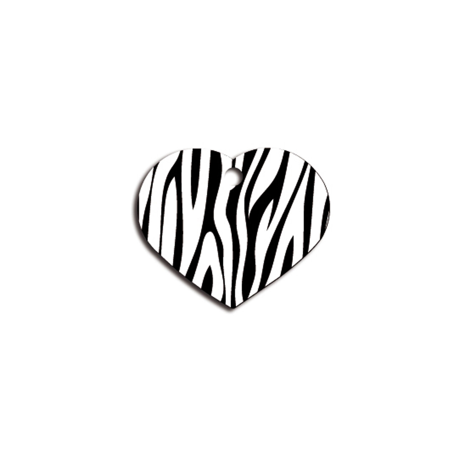 Placa IMARC Coraz�n Grande, 4 x 3 cm, Aluminio, Cebra Negro. Si quiere a�adir grabaci�n a�ada el art�culo H166200, indique el nombre a grabar en el campo de observaciones de su pedido.