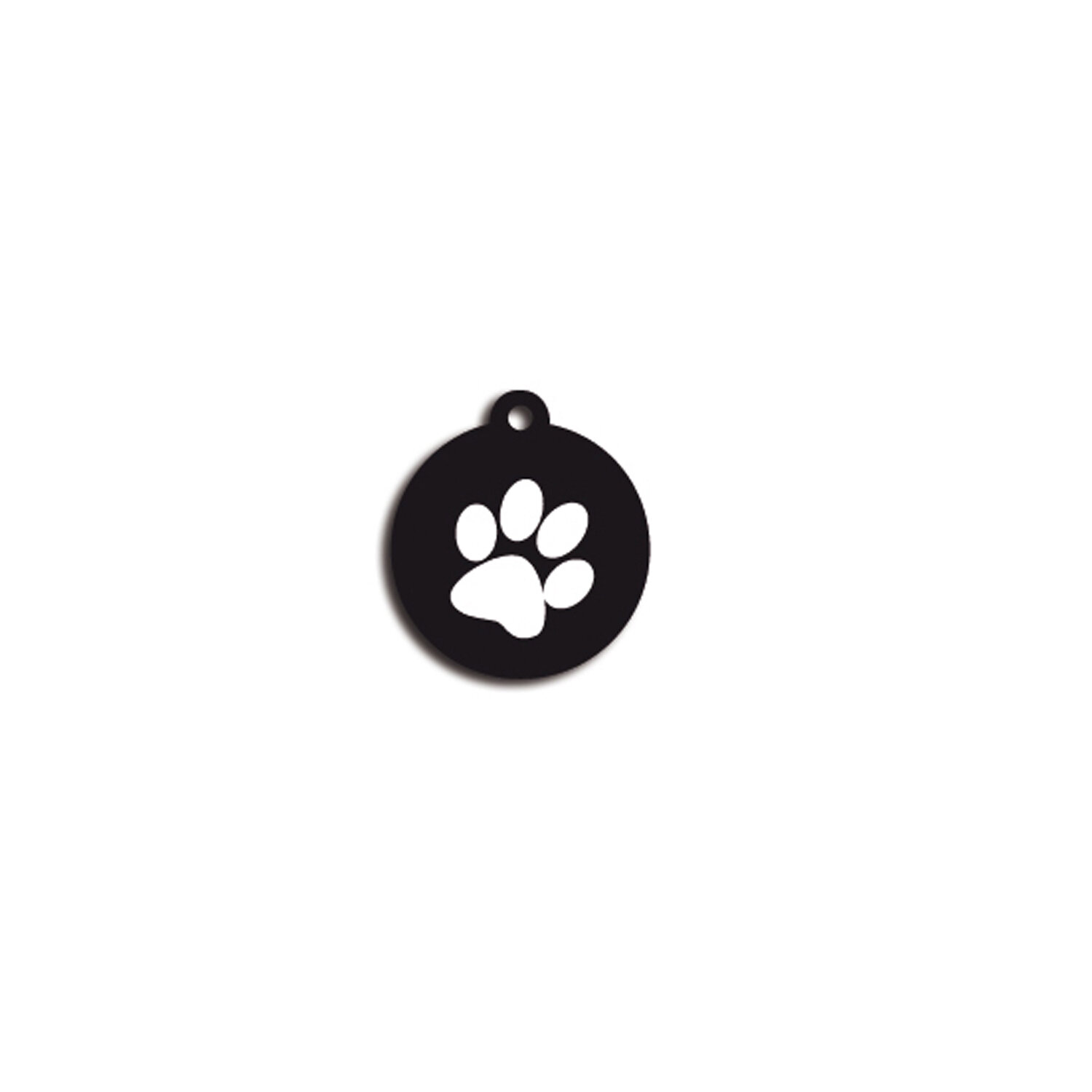 Placa IMARC C�rculo Peque�o, � 2 cm, Aluminio, Huella 1, Negro. Si quiere a�adir grabaci�n a�ada el art�culo H166200, indique el nombre a grabar en el campo de observaciones de su pedido.