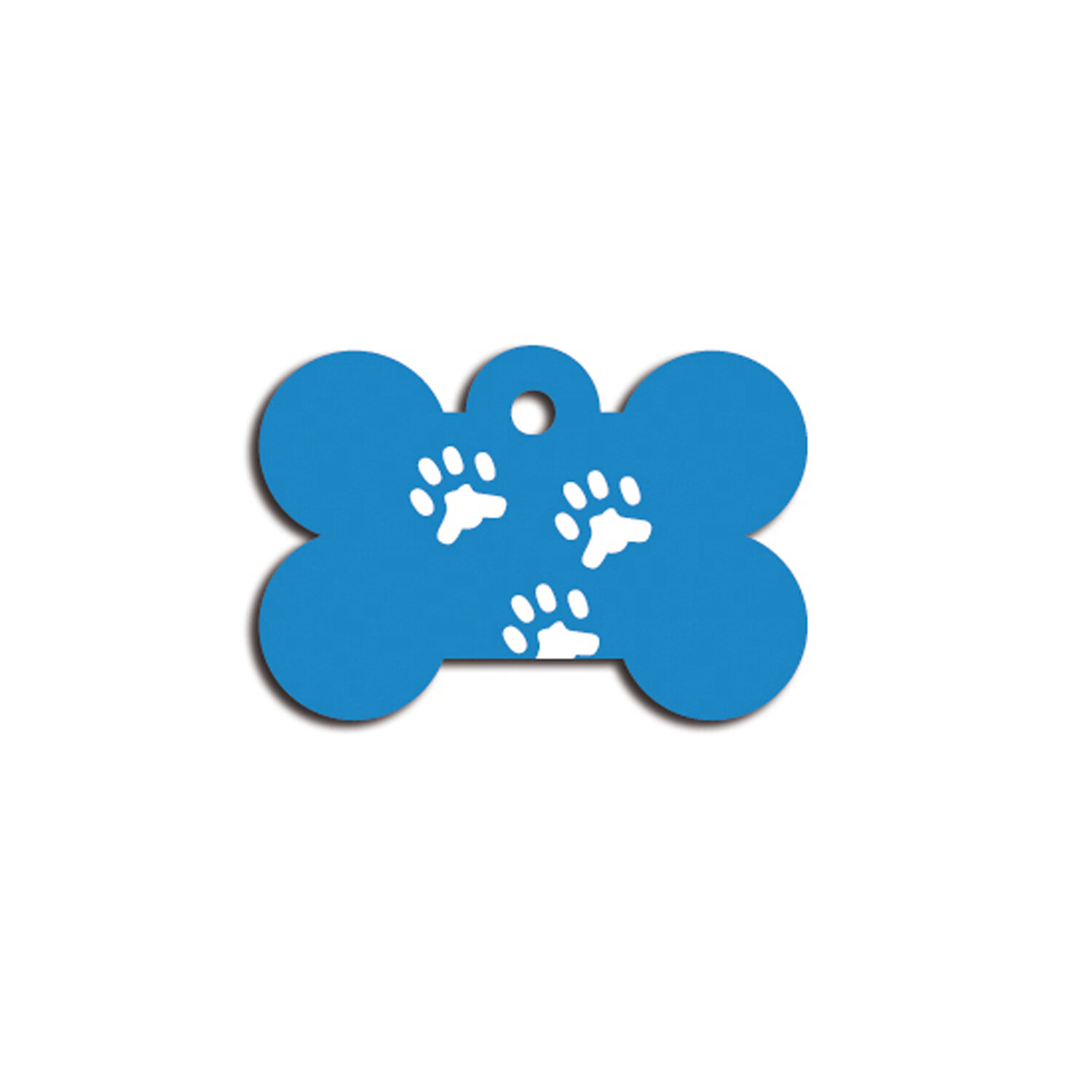 Placa IMARC Hueso Grande, 4 x 2 cm, Aluminio, Huella 2 Azul. Si quiere a�adir grabaci�n a�ada el art�culo H166200, indique el nombre a grabar en el campo de observaciones de su pedido.