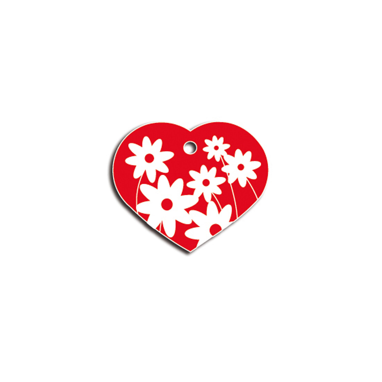 Placa IMARC Coraz�n Grande, 4 x 2 cm, Aluminio, Flores1 Rojo. Si quiere a�adir grabaci�n a�ada el art�culo H166200, indique el nombre a grabar en el campo de observaciones de su pedido.