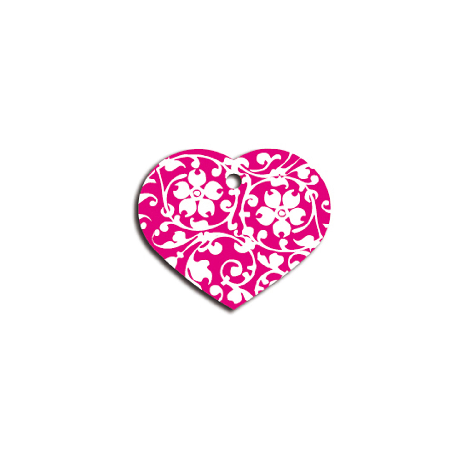 Placa IMARC Coraz�n Grande, 4 x 2 cm, Aluminio, Flores2 Rosa. Si quiere a�adir grabaci�n a�ada el art�culo H166200, indique el nombre a grabar en el campo de observaciones de su pedido.