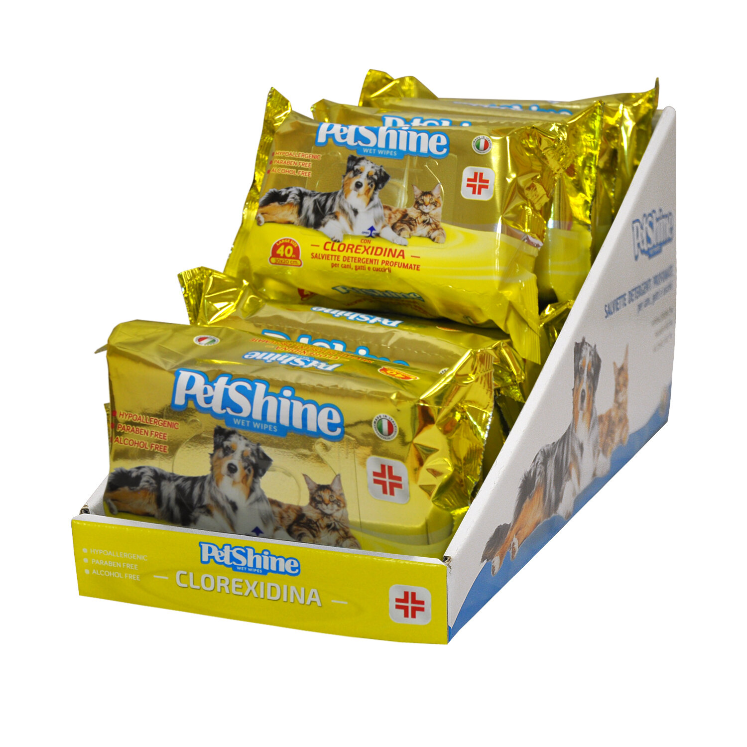 10 Toallitas Higiene Perro/Gato, Clorexidina,40uds