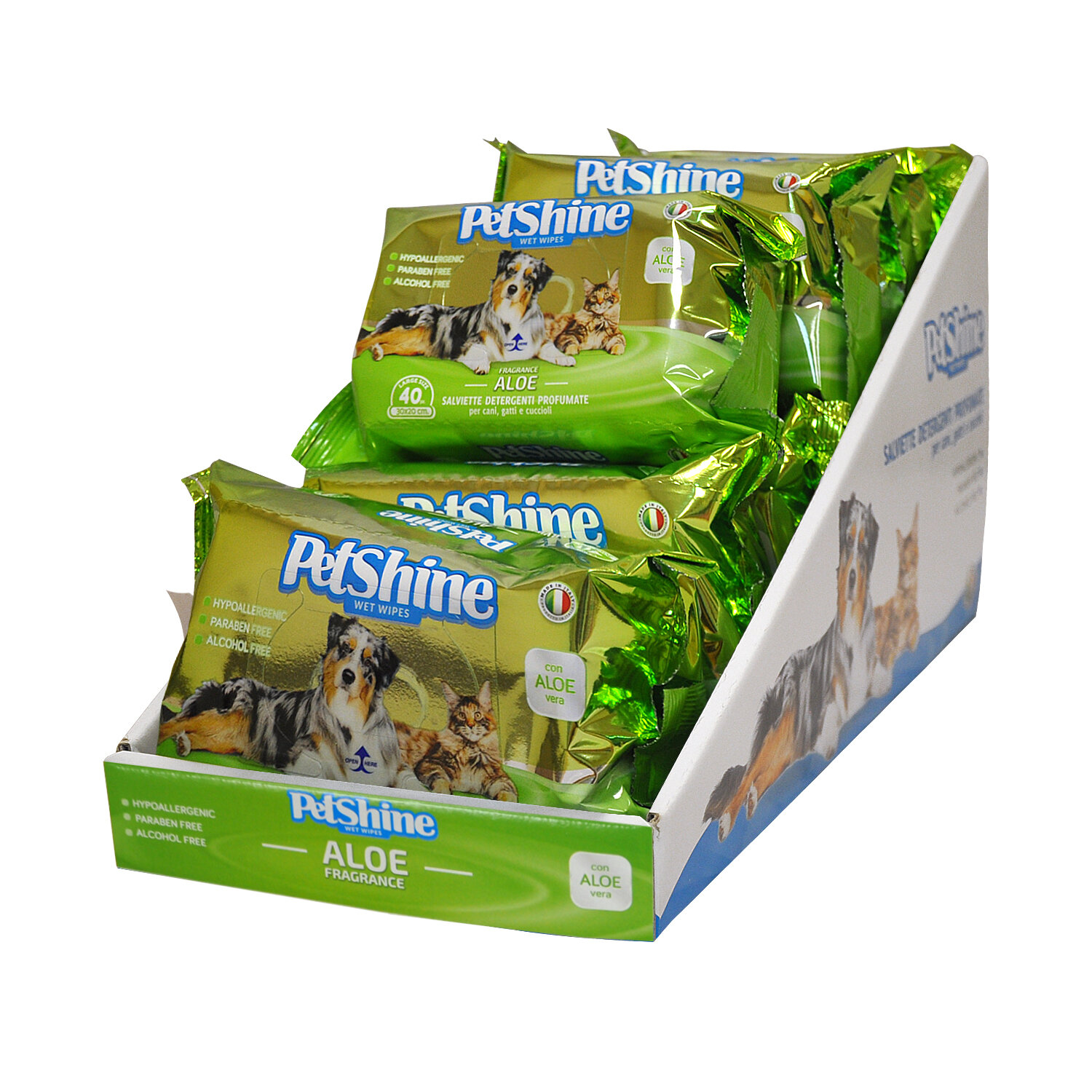 10 Toallitas Higiene Perro/Gato, Aloe,40uds 10 Toallitas Higiene Perro/Gato, Aloe,40uds