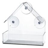 Comedero P�jaros para ventana, 225 ml/15 � 15 � 6 cm, transparente