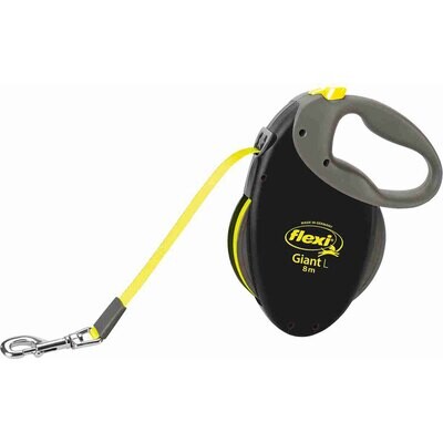 flexi NEON GIANT, L, 8 m, hasta 50 kg, Negro/Ne�n