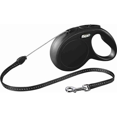 flexi New CLASSIC Long, S, 8 m, Negro