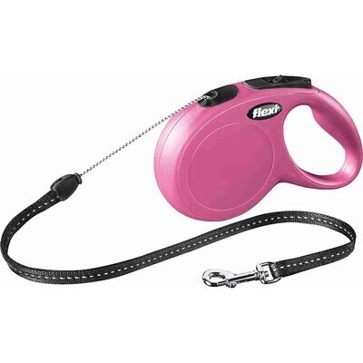 flexi New CLASSIC, Cuerda enrollable, S, 8 m, Rosa