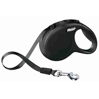 flexi New CLASSIC COMPACT, XS, 3 m, Negro