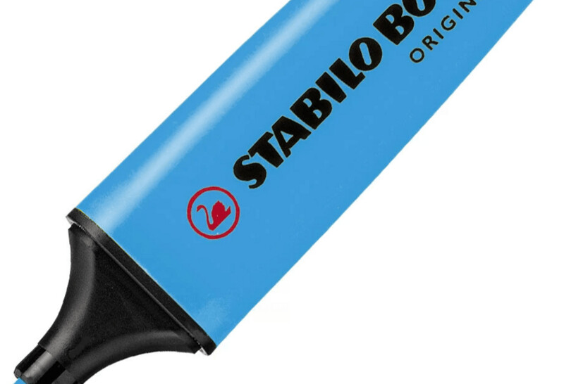 STABILO Boss Original Marcador fluorescente, punta biselada, 2-5 mm, Azul