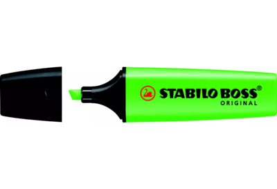 STABILO Boss Original Marcador fluorescente, punta biselada, 2-5 mm, Verde