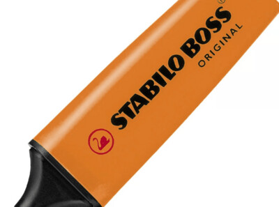 STABILO Boss Original Marcador fluorescente, punta biselada, 2-5 mm, Naranja