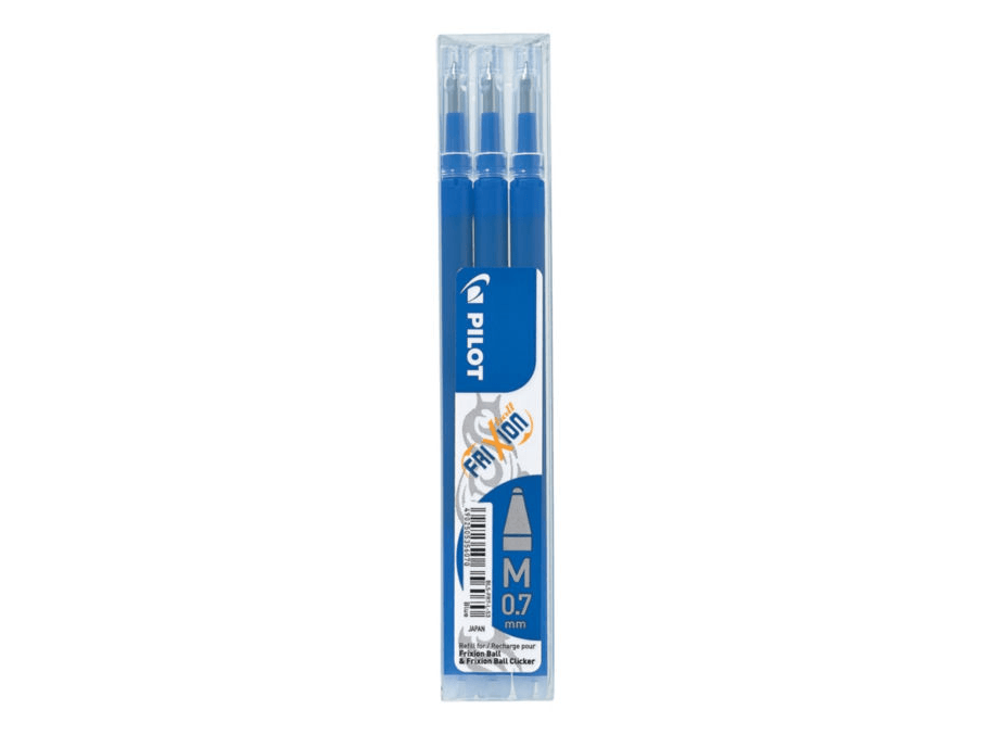 Pilot FriXion Recambio para bolígrafo de gel, punta mediana de 0,7 mm AZUL CLARO
